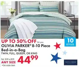 Boscov's OLIVIA PARKER 8-10 Piece Bed-in-a-Bag offer