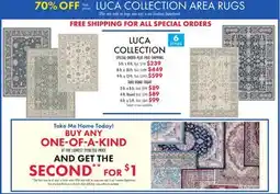 Boscov's LUCA COLLECTION AREA RUGS offer