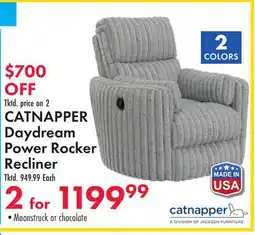 Boscov's CATNAPPER Daydream Power Rocker Recliner offer