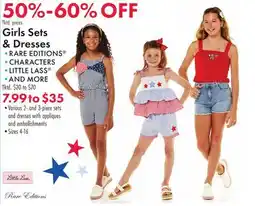 Boscov's Girls Sets & Dresses offer
