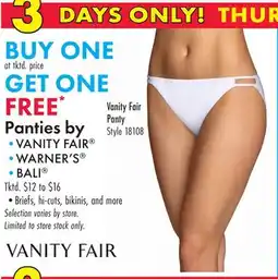 Boscov's Panties by VANITY FAIR , WARNER'S , BALI offer