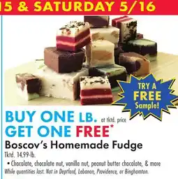 Boscov's Boscov's Homemade Fudge offer