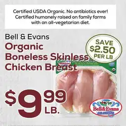 DeCicco & Sons Bell & Evans Organic Boneless Skinless Chicken Breast offer