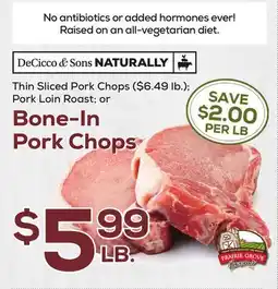 DeCicco & Sons Bone-In Pork Chops offer