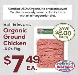 DeCicco & Sons Bell & Evans Organic Ground Chicken offer