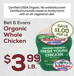 DeCicco & Sons Bell & Evans Organic Whole Chicken offer