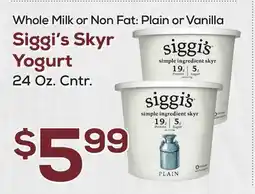 DeCicco & Sons Siggi's Skyr Yogurt offer