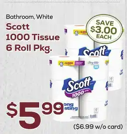 DeCicco & Sons Scott 1000 Tissue 6 Roll Pkg offer