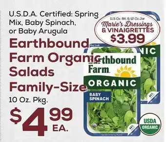 DeCicco & Sons Earthbound Farm Organic Salads Family-Size offer