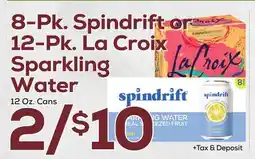 DeCicco & Sons 8-Pk. Spindrift or 12-Pk. La Croix Sparkling Water offer