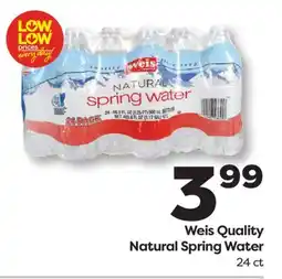 Weis Markets Weis Quality Natural Spring Water offer