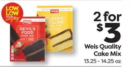 Weis Markets Weis Quality Cake Mix offer