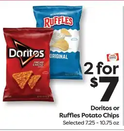 Weis Markets Doritos or Ruffles Potato Chips offer
