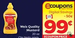 Weis Markets Weis Quality Mustard offer