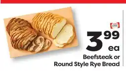 Weis Markets Beefsteak or Round Style Rye Bread offer