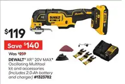 Lowe's XR 20V MAXF Oscillating Multitool kit and accessories offer