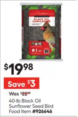 Lowe's 40-lb Black Oil Sunflower Seed Bird Food Item offer