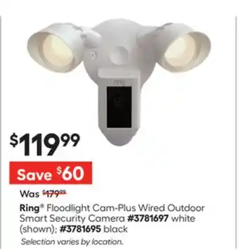 Lowe's Floodlight Cam-Plus Wired Outdoor Smart Security Camera offer
