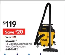 Lowe's 12-Gallon Stealthsonic Wet/Dry Vacuum offer