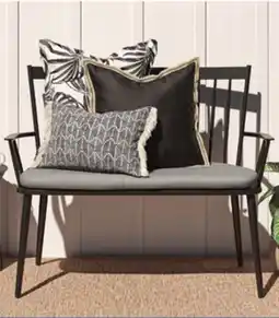 Lowe's Style Selections Windsor Aluminum Bench with Gray Cushion offer