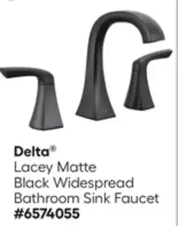 Lowe's Lacey Matte Black Widespread Bathroom Sink Faucet offer