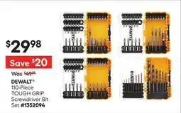 Lowe's 110-Piece TOUGH GRIP Screwdriver Bit Set offer