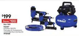 Lowe's 6-Gallon 150-PSI Pancake Air Compressor and 3-Nail Gun Combo Kit offer