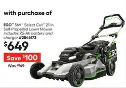 Lowe's 56V Select Cut 21-in Self-Propelled Lawn Mower offer