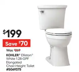Lowe's Elliston White 1.28-GPF Elongated Chair-Height Toilet offer