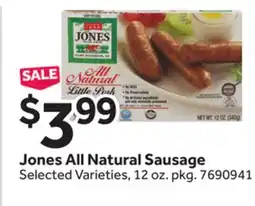 Stop&Shop Jones All Natural Sausage offer