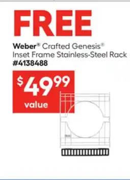 Lowe's Weber Crafted Genesis Inset Frame Stainless-Steel Rack offer