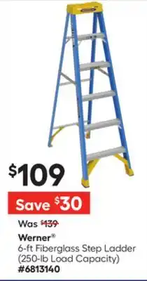 Lowe's Werner 6-ft Fiberglass Step Ladder offer