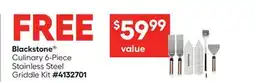 Lowe's Culinary 6-Piece Stainless Steel Griddle Kit offer