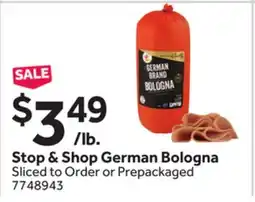 Stop&Shop Stop & Shop German Bologna offer