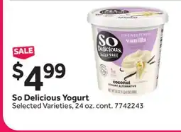 Stop&Shop So Delicious Yogurt offer