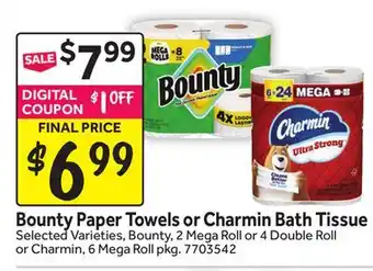 Stop&Shop Bounty Paper Towels or Charmin Bath Tissue offer