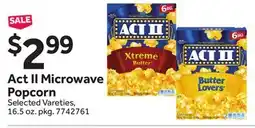 Stop&Shop Act II Microwave Popcorn offer