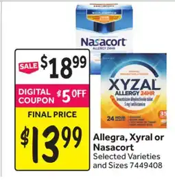 Stop&Shop Allegra, Xyral or Nasacort offer