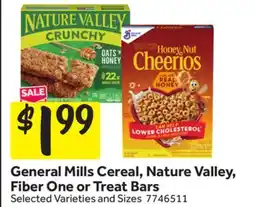 Stop&Shop General Mills Cereal, Nature Valley, Fiber One or Treat Bars offer