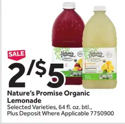 Stop&Shop Nature's Promise Organic Lemonade offer