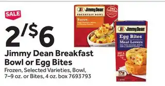 Stop&Shop Jimmy Dean Breakfast Bowl or Egg Bites offer