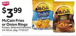 Stop&Shop McCain Fries or Onion Rings offer