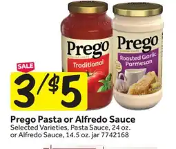 Stop&Shop Prego Pasta or Alfredo Sauce offer