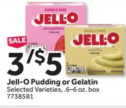 Stop&Shop Jell-O Pudding or Gelatin offer