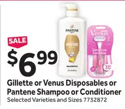 Stop&Shop Gillette or Venus Disposables or Pantene Shampoo or Conditioner offer