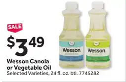 Stop&Shop Wesson Canola or Vegetable Oil offer