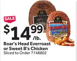 Stop&Shop Boar's Head Everroast or Sweet B's Chicken offer