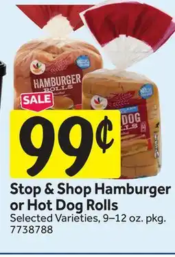 Stop&Shop Stop & Shop Hamburger or Hot Dog Rolls offer