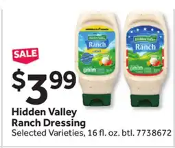 Stop&Shop Hidden Valley Ranch Dressing offer