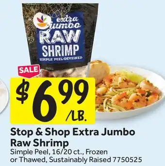 Stop&Shop Stop & Shop Extra Jumbo Raw Shrimp offer